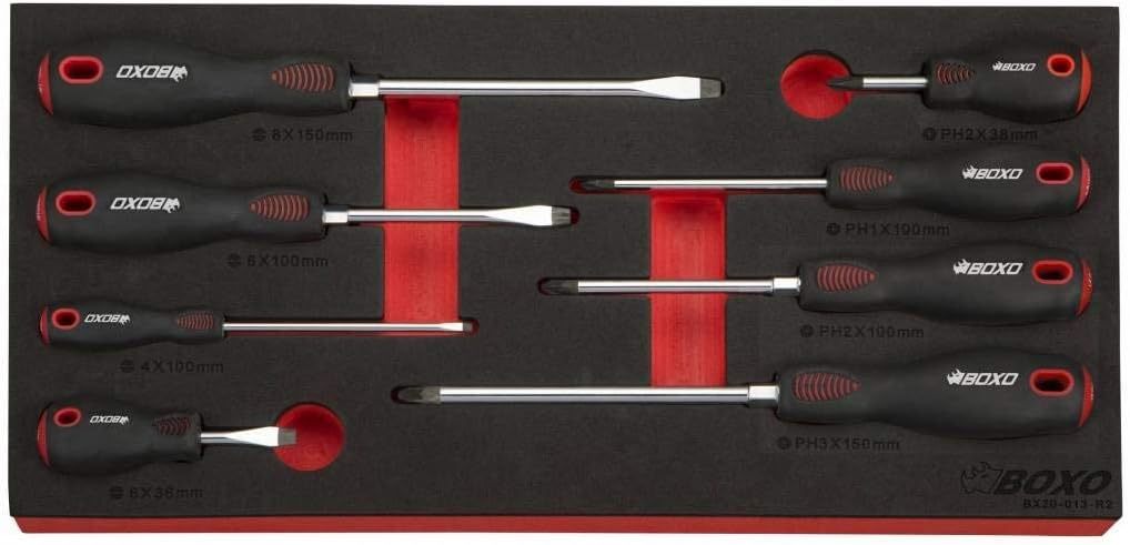 Boxo USA Heavy Duty 185 piezas métricas y SAE juego de herramientas con 3 cajones caja de transporte-herramienta