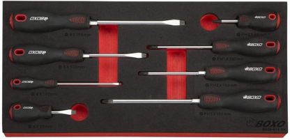 Boxo USA Heavy Duty 185 piezas métricas y SAE juego de herramientas con 3 cajones caja de transporte-herramienta