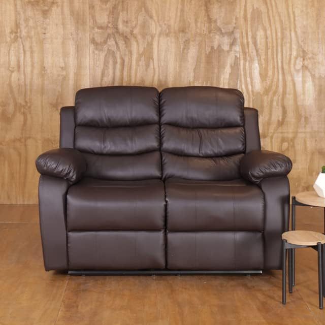 Sillón Midtown Concept Lounge Lounge de 2 secciones tapizado en piel sintética - Marrón - 95 CM X 104 CM X 150 CM