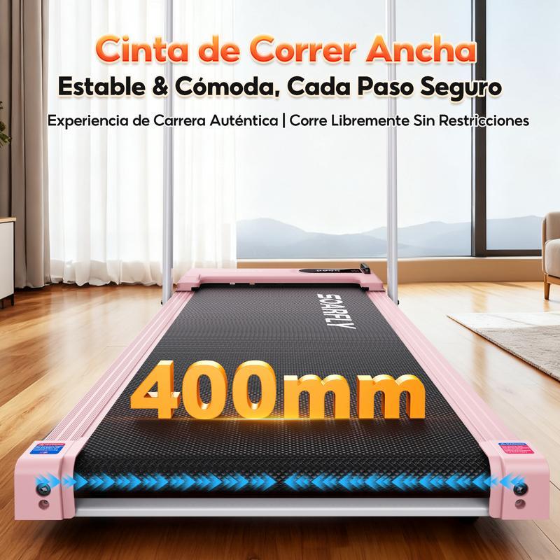 Caminadora Eléctrica con Pasamanos para Casa y Oficina, Cinta de Correr Plegable con Motor 3.5 HP y Control Remoto