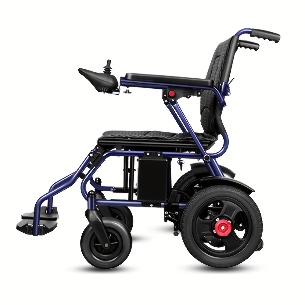 Silla de Ruedas Eléctrica para Adultos 25KG 500W con Motores Dobles, Plegable y Ligera, Silla de Ruedas Motorizada para Personas Mayores con Soporte de 120KG, Silla de Ruedas Todo Terreno, Negra