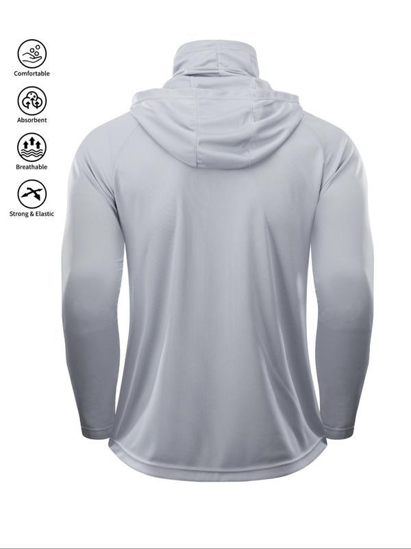 (3 piezas)Conjunto de protección solar con capucha para hombre 