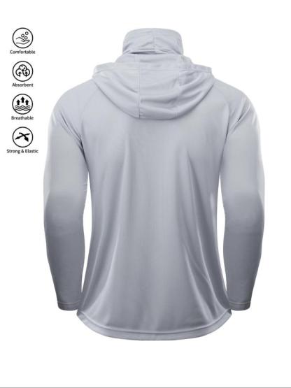 (3 piezas)Conjunto de protección solar con capucha para hombre 