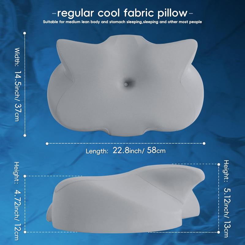 Almohada suave de espuma viscoelástica para el cuello, 1 unidad; almohada cómoda con soporte para el cuello y cojín de descanso para dormir; diseño de espuma viscoelástica que ofrece soporte. #TOP PICKS