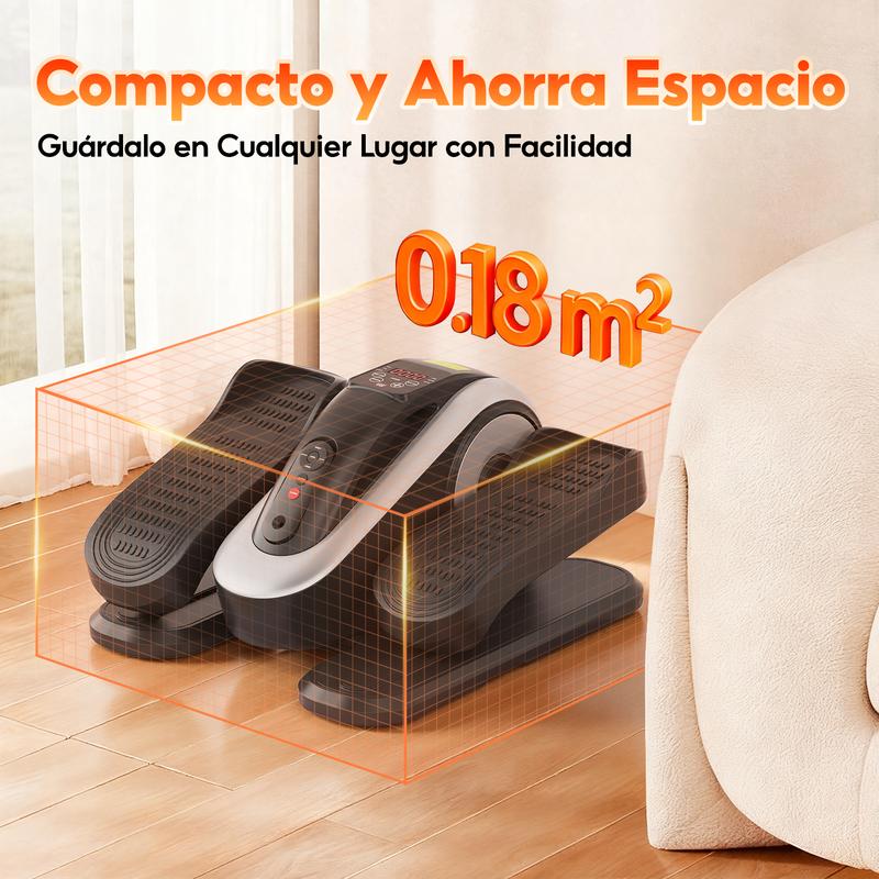 Soarfly Elíptica de Escritorio para Casa  Mini Bicicleta Elíptica Eléctrica Control Remoto Pantalla Alfombra Antideslizante 12 Velocidades Silenciador y Portátil