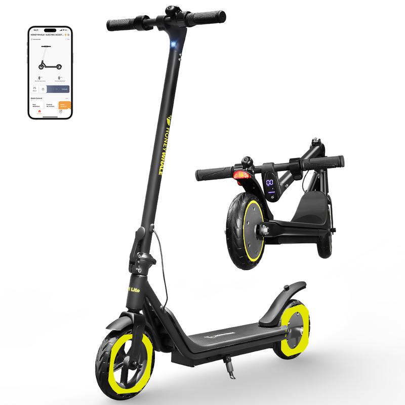 scooter electrico HONEY WHALE M1 LITE 500W 25km/h， 16km autonomia，5.2AH capacidad de bateria，patin electrico con plegable y ligero