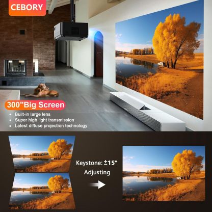 Proyector nativo 1080P con Wifi y Bluetooth, proyector de películas Full HD de 15000LM que incluye pantalla y bolsa de transporte, proyectores 4K compatibles con HDMI/USB/teléfono/portátil, para el hogar, dormitorio y exteriores.
