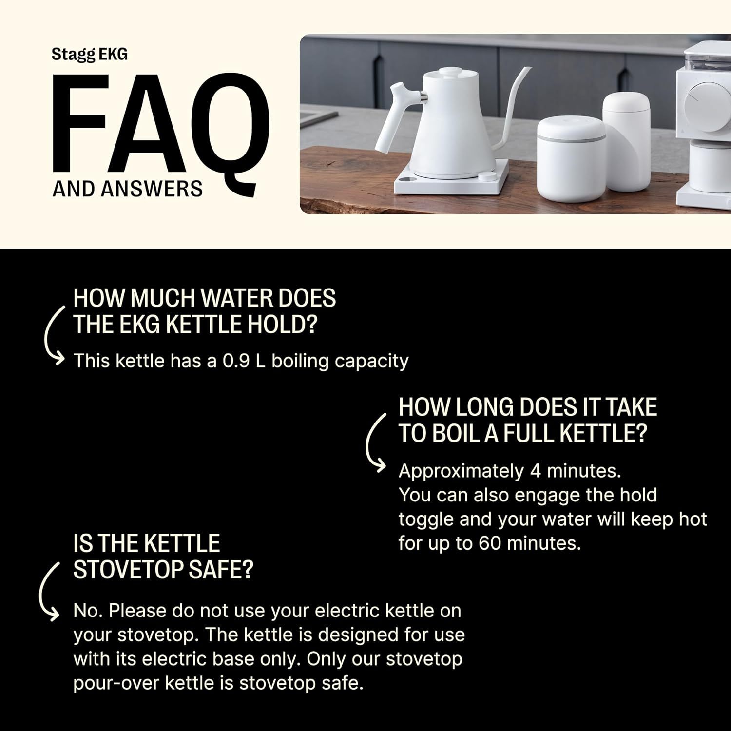 Fellow Stagg EKG Pro Gooseneck Electric Kettle, Brew Timer, 0.9 Liter