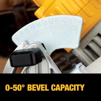 Sierra circular DEWALT 20V MAX, inalámbrica, estilo Sidewinder, portátil, hoja de 6-1/2 pulgadas, 5150 RPM, capacidad de biselado de 0 a 50 grados, batería no incluida (DCS391B)