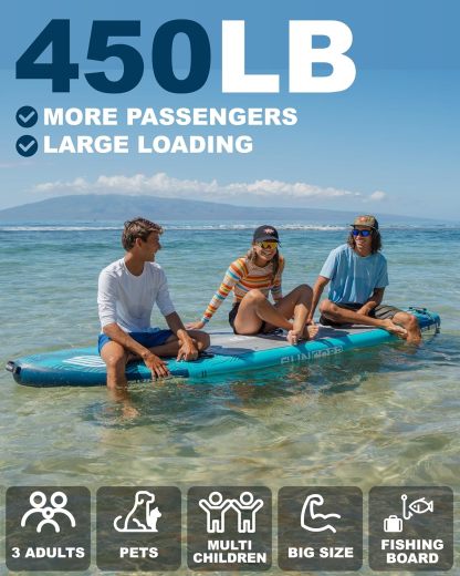 Tabla de paddle surf inflable Suncorp de 3,55 m x 89 cm, paquete de 2 (rosa y azul) – Tablas de paddle surf premium, capacidad de 204 kg, kit completo, mochila de 100 L y bomba de doble acción.