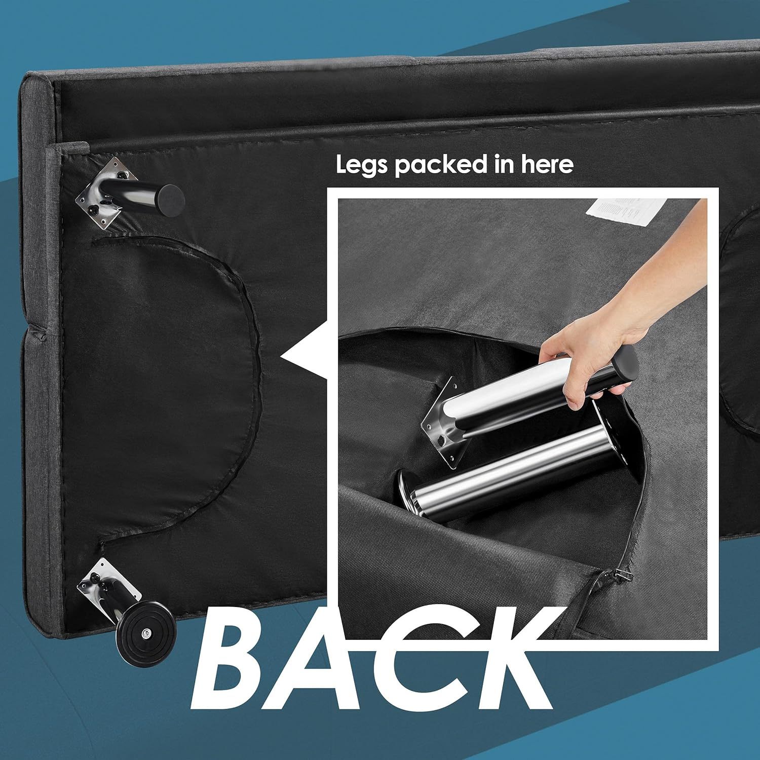 Yaheetech - Sofá cama convertible de tela de lino reclinable, con portavasos y reposabrazos extraíbles, soporta 350 kg