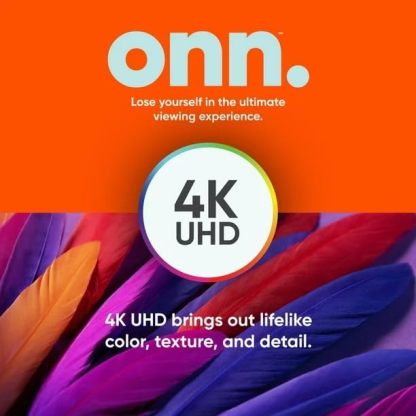 ONN Televisión de 75 Pulgadas Clase 4K UHD (2160P) Pantalla LED | Smart TV | HDR (100044717) | Compatible con Netflix, Hulu, Prime Video | 60 hz | Funciona con Alexa y Asistente Google