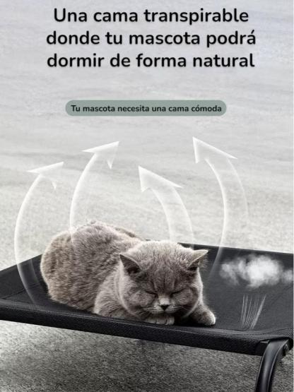 Cama Elevada Para Mascotas Grandes Perros Gatos Transpirable UNAMASCOTA