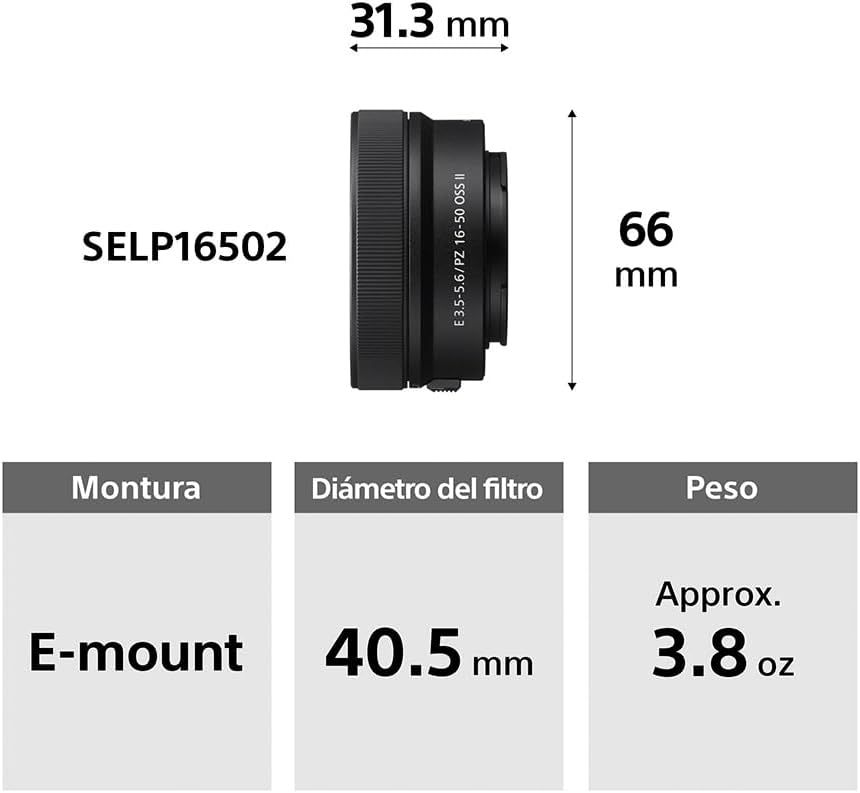 Sony Cámara Alpha 6400 APS-C con Nuevo Lente Zoom 16-50mm Versión 2 con autoenfoque más rápido, Ligero y silencioso