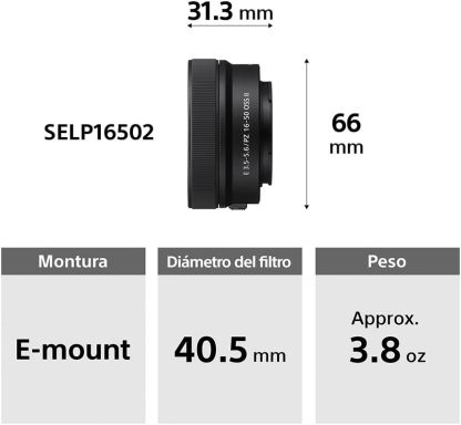 Sony Cámara Alpha 6400 APS-C con Nuevo Lente Zoom 16-50mm Versión 2 con autoenfoque más rápido, Ligero y silencioso