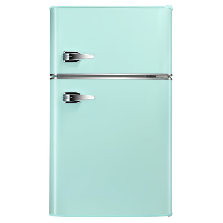 R.W.FLAME Double Door 3.2 Cu. Ft. Compact Refrigerator Mini Fridge with Freezer