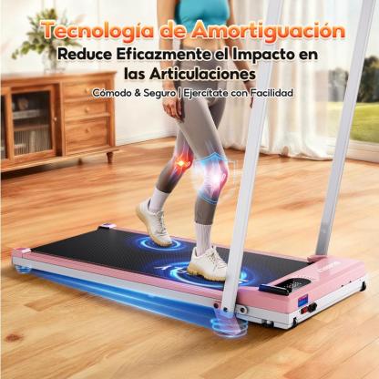 Caminadora Eléctrica con Pasamanos para Casa y Oficina, Cinta de Correr Plegable con Motor 3.5 HP y Control Remoto