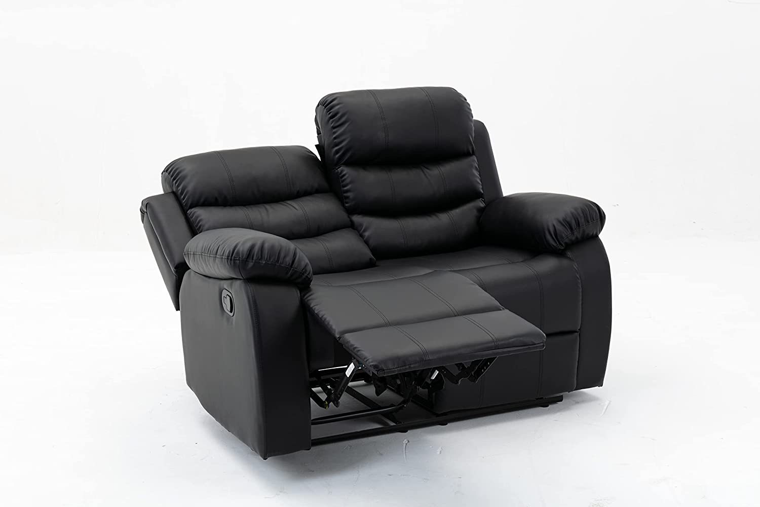 Sillón Midtown Concept Lounge Lounge de 2 secciones tapizado en piel sintética - Marrón - 95 CM X 104 CM X 150 CM