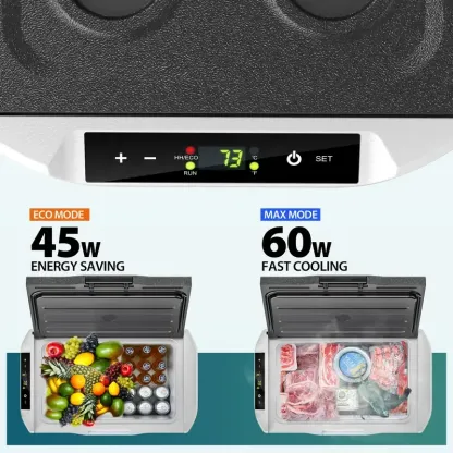 Refrigerador de 12 voltios, refrigerador para automóvil de 12 V, congelador portátil de 22 cuartos (21 L) (-20 °C a 20 °C)