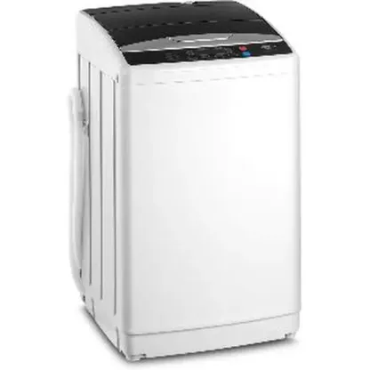 Lavadora portátil de 17,8/25 libras, lavadora eléctrica totalmente automática con tambor de acero inoxidable, lavadora compacta de 110 V, lavadora y secadora combinadas con bomba de drenaje.