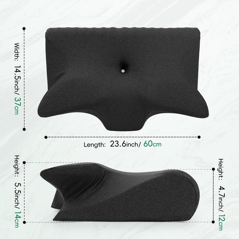 Almohada suave de espuma viscoelástica para el cuello, 1 unidad; almohada cómoda con soporte para el cuello y cojín de descanso para dormir; diseño de espuma viscoelástica que ofrece soporte. #TOP PICKS