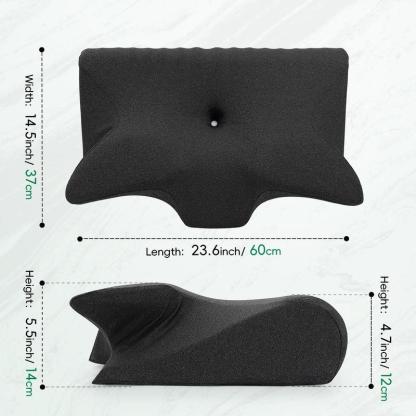 Almohada suave de espuma viscoelástica para el cuello, 1 unidad; almohada cómoda con soporte para el cuello y cojín de descanso para dormir; diseño de espuma viscoelástica que ofrece soporte. #TOP PICKS