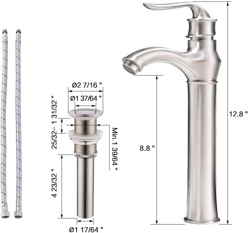 VOKIM - Conjunto de fregadero y llave de baño de 20 x 14 pulgadas, rectángulo moderno sobre el mostrador, porcelana negra, lavabo de cerámica y llave de bronce aceitado