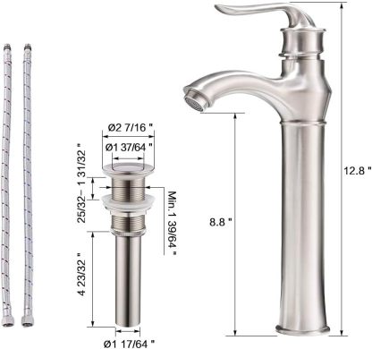 VOKIM - Conjunto de fregadero y llave de baño de 20 x 14 pulgadas, rectángulo moderno sobre el mostrador, porcelana negra, lavabo de cerámica y llave de bronce aceitado