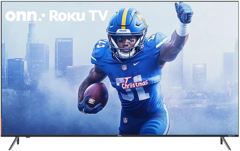 ONN Televisión de 75 Pulgadas Clase 4K UHD (2160P) Pantalla LED | Smart TV | HDR (100044717) | Compatible con Netflix, Hulu, Prime Video | 60 hz | Funciona con Alexa y Asistente Google