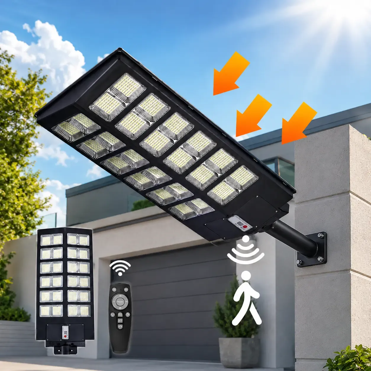 Kepeak Solar Street Light – 10W Outdoor Motion Sensor