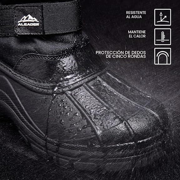 ALEADER Botas impermeables y aisladas para nieve para hombre Botas de invierno con caparazón cálido y cómodo para exterior