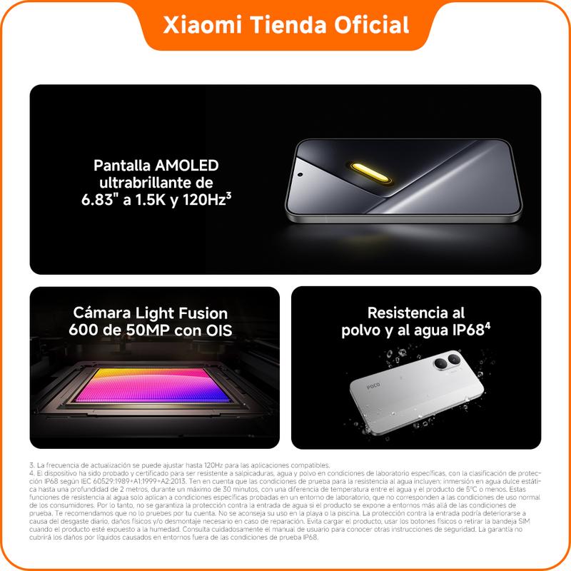 POCO X8 Pro Max | Con Regalo exclusivo | Procesador Dimensity 9500s | Calidad flagship con una sensación premium | Batería de 8500mAh (típ) con HyperCharge de 100W | Pantalla AMOLED ultrabrillante de 6.83" a 1.5K y 120Hz | Cámara Light Fusion 600 de 50MP 