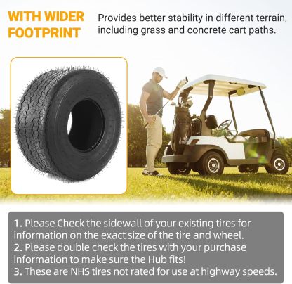 AR-PRO Paquete de 2 neumáticos para cortacésped de 20 x 8.00-8 (4 capas sin cámara), neumáticos sin cámara de repuesto para cortacésped, carritos de golf y ATV, llanta no incluida