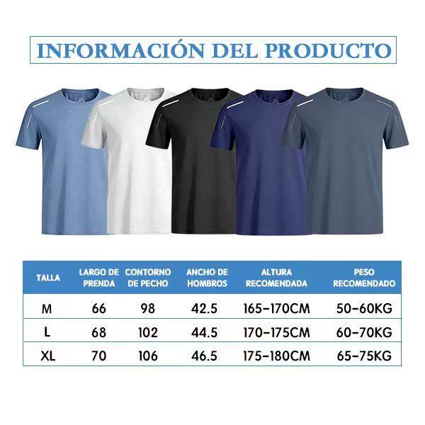 Camisetas de hombre de secado rápido Pack de 5 ranspirable y ligera