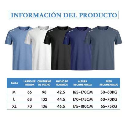 Camisetas de hombre de secado rápido Pack de 5 ranspirable y ligera