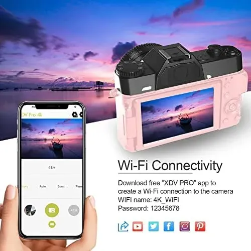 Kit De Cámara Edealz 4k 48mp Para Fotografía, Vlogging Para