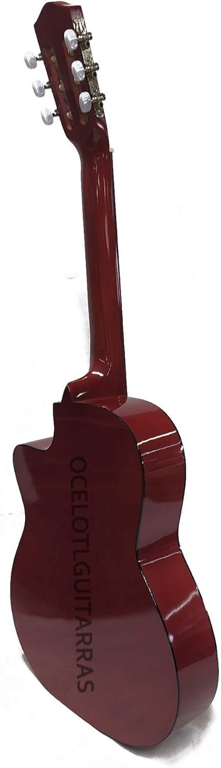 Guitarra Acústica Curva Ocelotl® Paquete Vital De Accesorios (Negro)