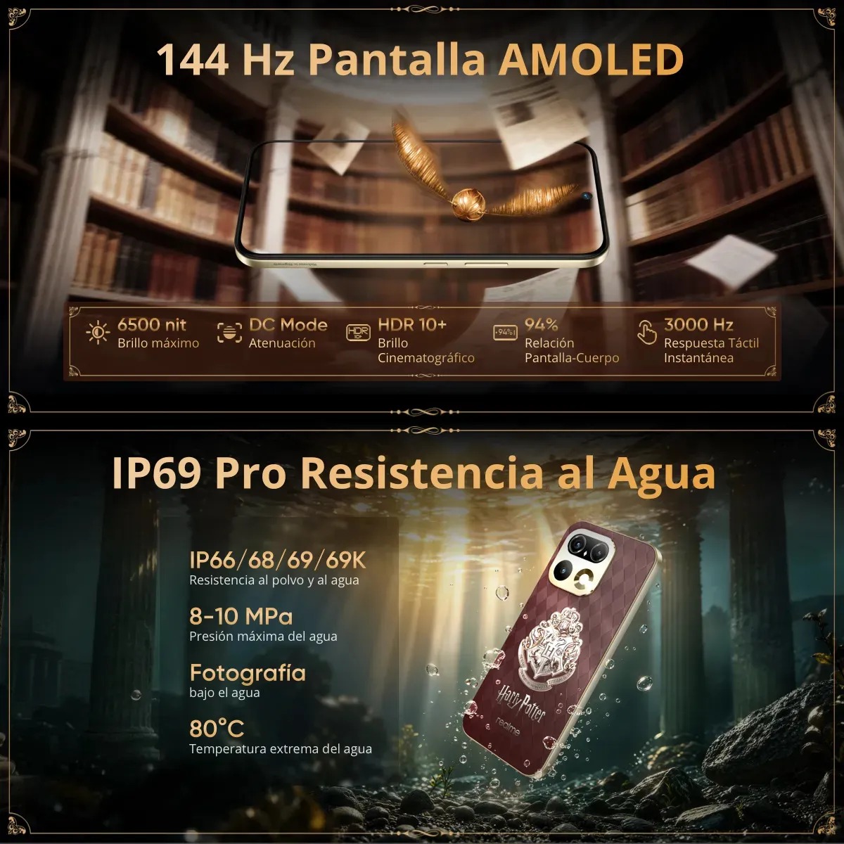 Celular realme 16 Pro 5G 12GB 256GB Edición Harry Potter