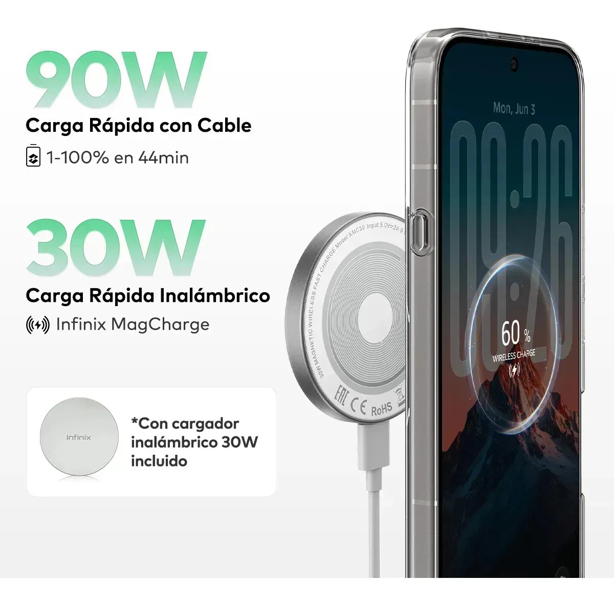 Infinix Note 60 Pro 5G | 8GB+256GB | Moka Snapdragon 7s Gen 4  | 6000 mah 90 W Carga Superrápida 30 W Inalámbrico  | 6.78'' Amoled 1.5K 144 Hz Active Matrix | Marrón 