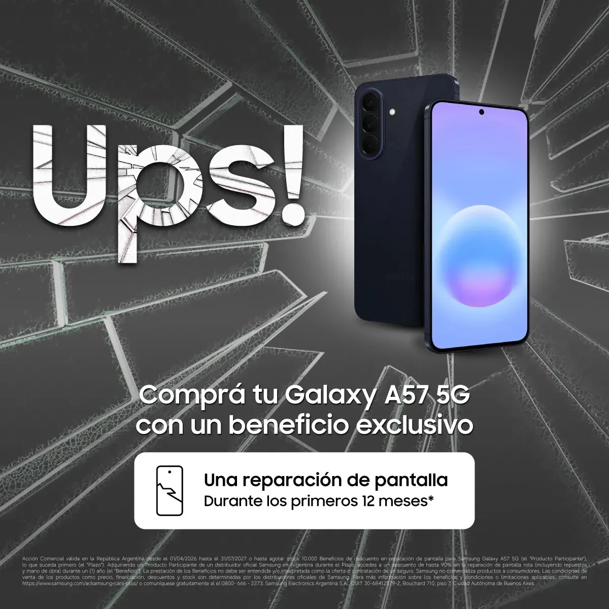 eléfono celular Samsung Galaxy A57 5G 256gb, 8gb Ram, características Ai gris oscuro