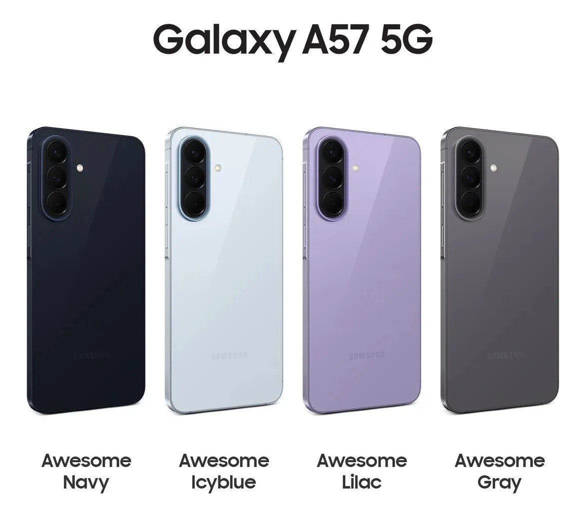 eléfono celular Samsung Galaxy A57 5G 256gb, 8gb Ram, características Ai gris oscuro