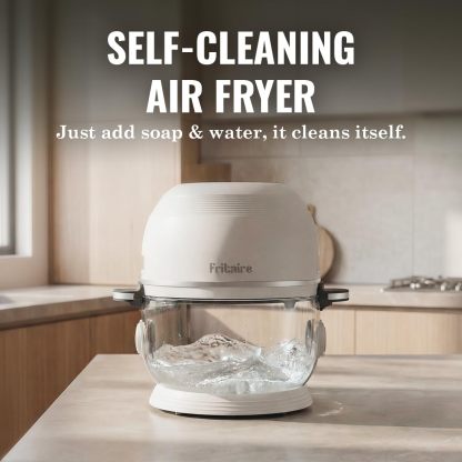 Non Toxic Air Fryer Pro | Freidora de aire de vidrio 9 en 1 | Autolimpiante | 5 cuartos | Asador y vaso | Vórtice de 400 F para cocinar uniformemente, sin teflón, recrisp, asado, hornear, rosa malva