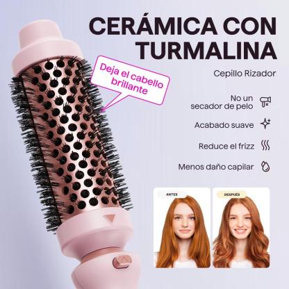 Wavytalk Multi Curl, 5 en 1 Ceramic Curling Wand, rizador de pelo de calentamiento rápido de 1/2 a 1 1/2 pulgadas y cepillo térmico, rizador de pelo de doble voltaje