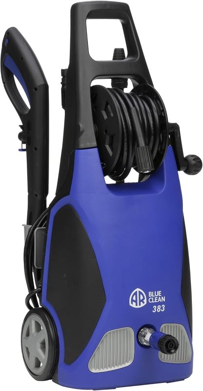 AR Blue Clean AR390SS 2000 PSI - Limpiador eléctrico con Pistola de Spray, Varilla, Manguera DE 76,2 cm y Cable de alimentación DE 88,9 cm, Color Azul, Azul, 1-Paquete