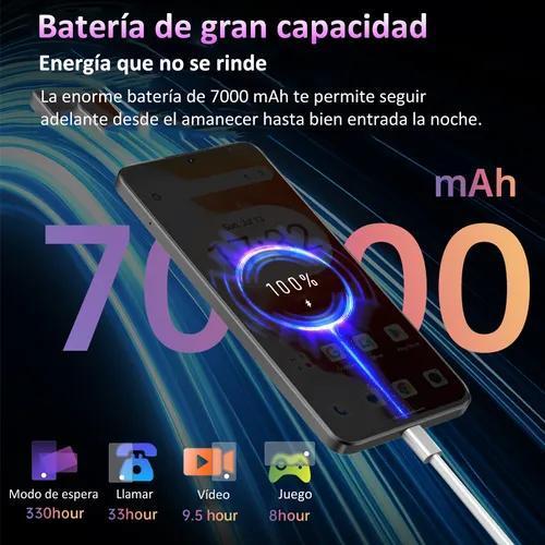 Cubot Note 60 Dual SIM 128 GB Azul 16 GB (6 GB + 10 GB ampliados) RAM Android 15 Pantalla 7,2\" 120 Hz Batería 7000 mAh Cámara Triple 48 MP Protección IP65 A