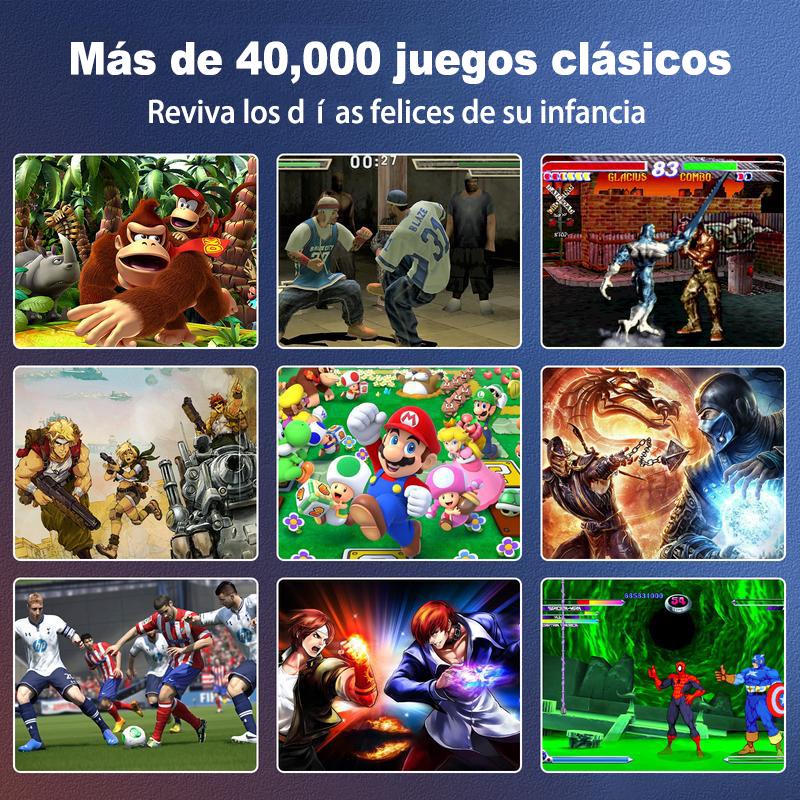 edición 2026 de la última consola retro inalámbrica MAX con 128 GB de almacenamiento, más de 40000 juegos preinstalados y salida de televisión 4K HDMI, es el regalo perfecto para estas fiestas.