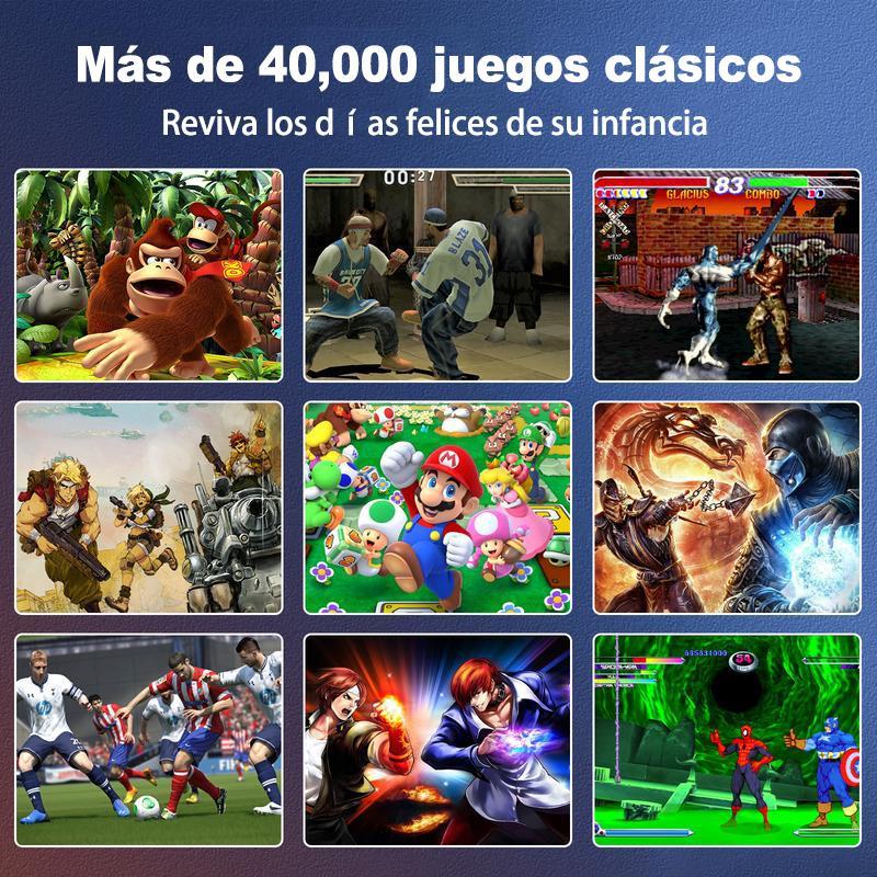 edición 2026 de la última consola retro inalámbrica MAX con 128 GB de almacenamiento, más de 40000 juegos preinstalados y salida de televisión 4K HDMI, es el regalo perfecto para estas fiestas.