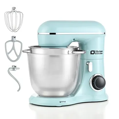 Batidora de pie, batidora eléctrica de cocina de 10 velocidades con cabezal inclinable y tazón de acero inoxidable; batidora para masas y repostería (pan, pasteles y galletas); regalo para la cocina.