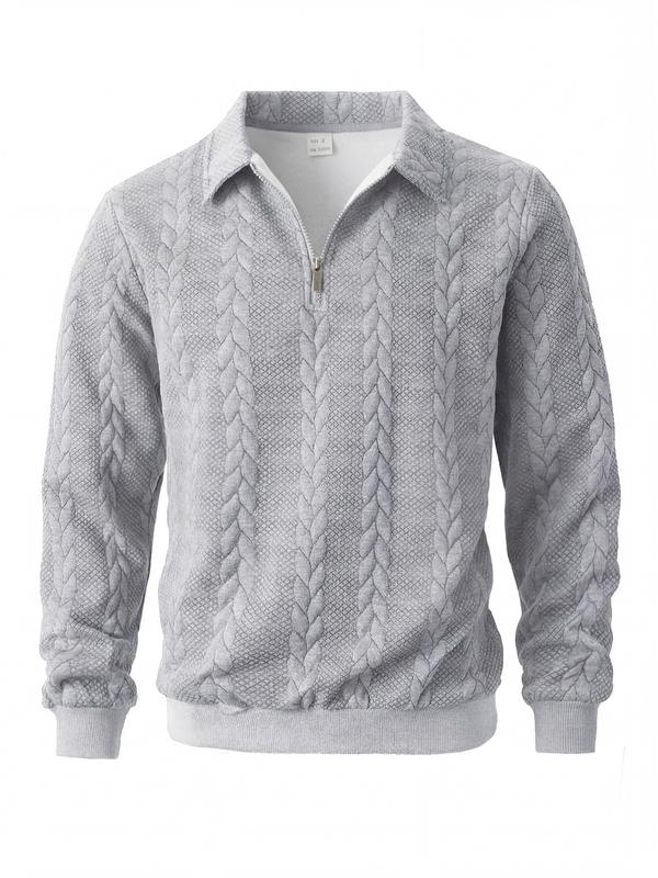 Sudadera tipo polo de punto de manga larga para hombre — Paquete de 3