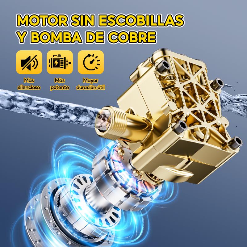 SOARFLY 4200W Hidrolavadora Electrica Portátil profesional de alta presión, 5000PSI, 60 Hz, es un equipo portátil de alto rendimiento para lavar vehículos, adecuado para uso industrial, comercial y doméstico.